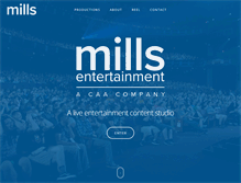 Tablet Screenshot of millsentertainment.com
